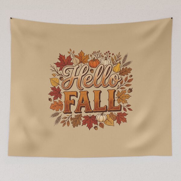 Item preview, Hello Fall Autumn Season Thanksgiving Harvest Enthusiast designed and sold by w66aboo.
