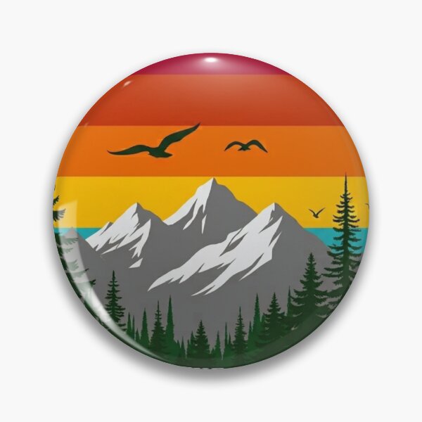 Item preview, Sunset Mountain Landscape The Mountains Are My Happy Place Outdoor Art designed and sold by GabeMountainArt.