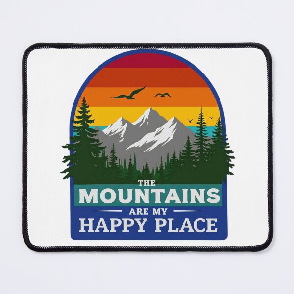 Item preview, Sunset Mountain Landscape The Mountains Are My Happy Place Outdoor Art designed and sold by GabeMountainArt.