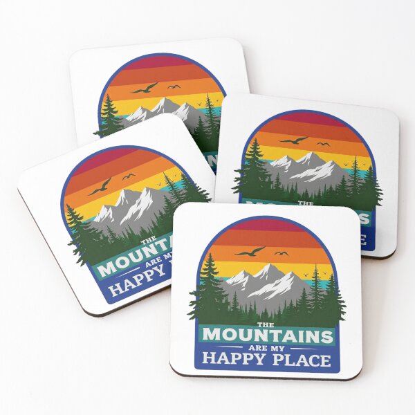 Item preview, Sunset Mountain Landscape The Mountains Are My Happy Place Outdoor Art designed and sold by GabeMountainArt.