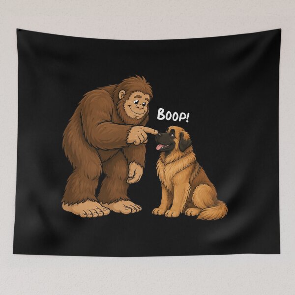 Item preview, Bigfoot and Leonberger Boop Fun Design Sasquatch designed and sold by rafaeltto.