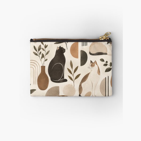 Item preview, Abstract Scandinavian Cat Silhouettes Floral Cat Design designed and sold by Aramdesing.