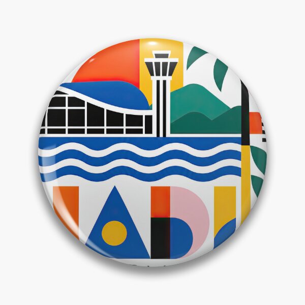Item preview, Colorful geometric travel poster featuring Fiji-inspired tropica designed and sold by ckybe.
