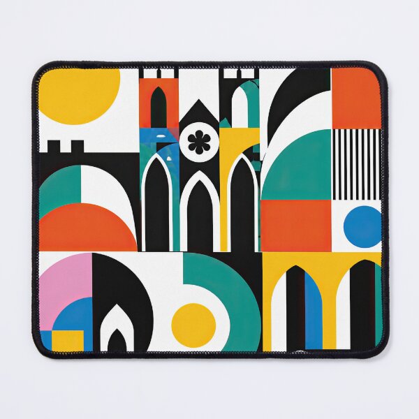 Item preview, Geometric abstract poster featuring stylized architectural forms designed and sold by ckybe.