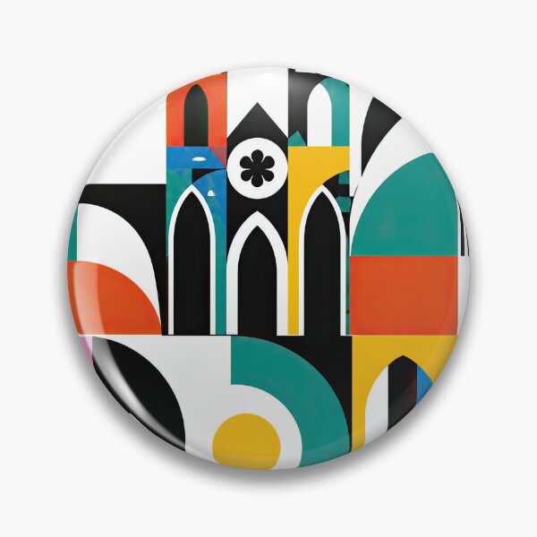 Item preview, Geometric abstract poster featuring stylized architectural forms designed and sold by ckybe.