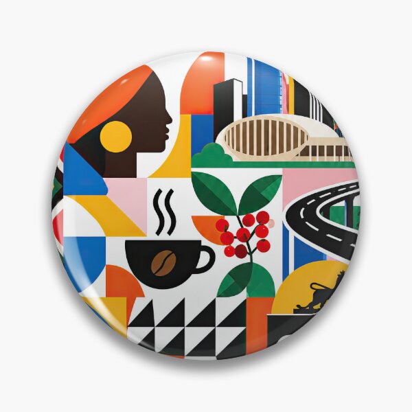 Item preview, Colorful geometric poster celebrating Addis Ababa, Ethiopia, wit designed and sold by ckybe.