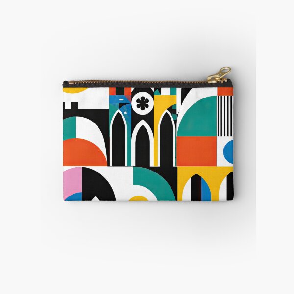 Item preview, Geometric abstract poster featuring stylized architectural forms designed and sold by ckybe.