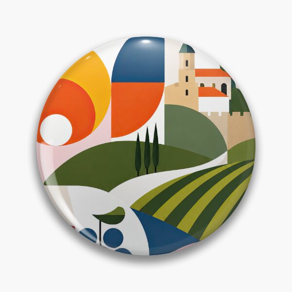 Item preview, Colorful geometric illustration promoting Telavi, Georgia, with designed and sold by ckybe.