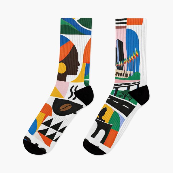 Item preview, Colorful geometric poster celebrating Addis Ababa, Ethiopia, wit designed and sold by ckybe.