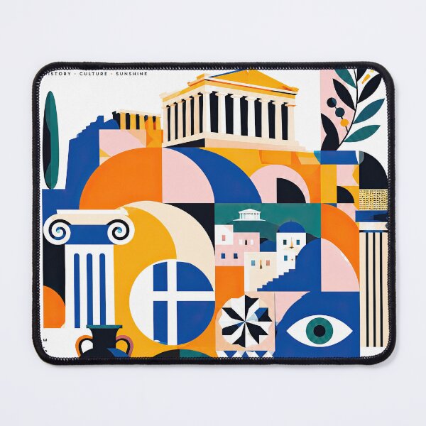 Item preview, Athens Greece travel poster featuring the Acropolis, Greek designed and sold by ckybe.