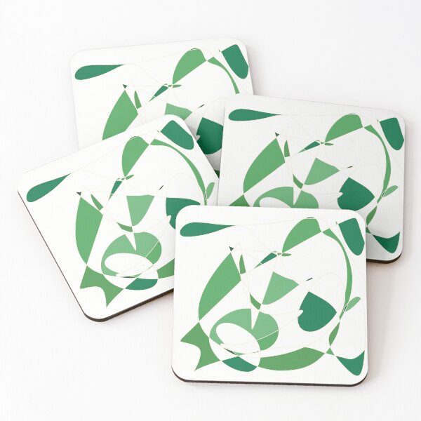 Item preview, Green Abstract Scribble - Expressive Line Art No. 59 designed and sold by iampaulmorris.