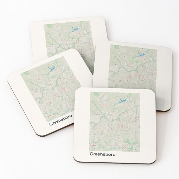 Item preview, Greensboro Minimalistic Map Art designed and sold by MapsNerd.