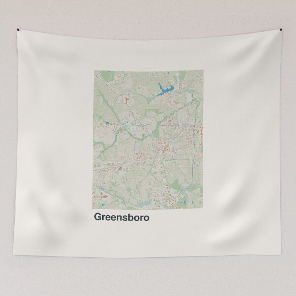 Item preview, Greensboro Minimalistic Map Art designed and sold by MapsNerd.