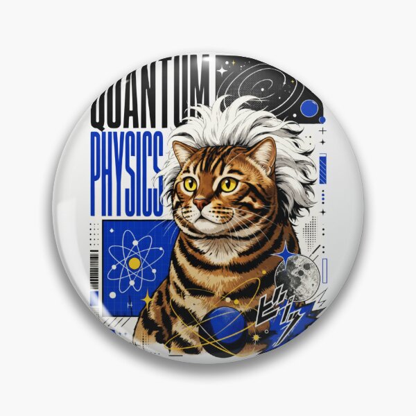 Item preview, Quantum Physics Tabby Cat Graphic Poster T-Shirt | Funny Science Professor Striped Cat Einstein STEM Teacher Gift Blue Artair Einstein STEM Gift Blue Art designed and sold by illeN-Art-World.