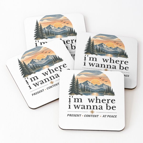 Item preview, Present Content At Peace mountains designed and sold by I'm Where I Wanna Be.