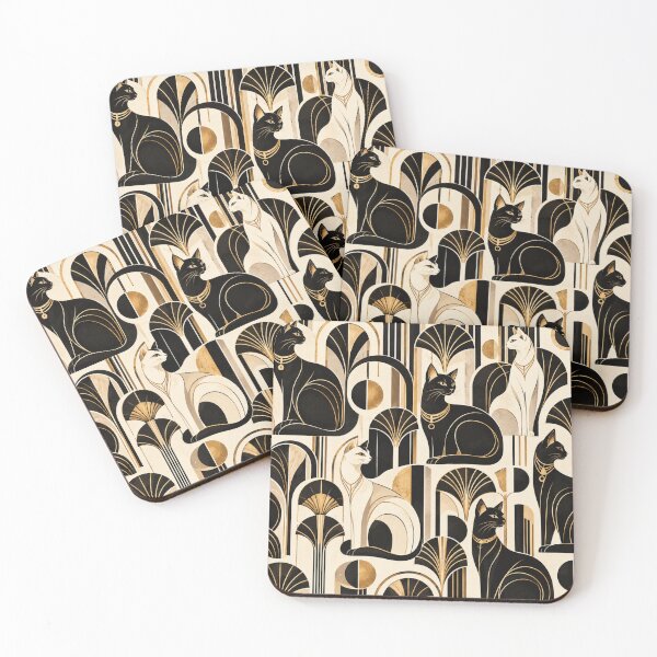 Item preview, Abstract Scandinavian Cat Silhouettes Floral Cat Design designed and sold by Aramdesing.