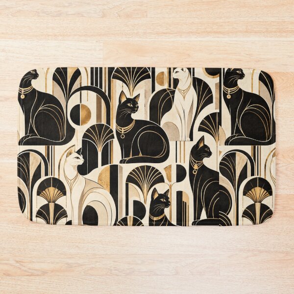 Item preview, Abstract Scandinavian Cat Silhouettes Floral Cat Design designed and sold by Aramdesing.