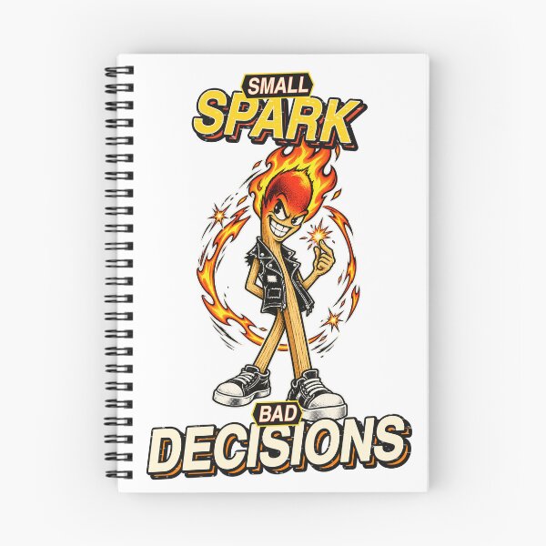 Item preview, Small Spark Bad Decisions Punk Matchstick Graphic designed and sold by RAX Mirth Studio.