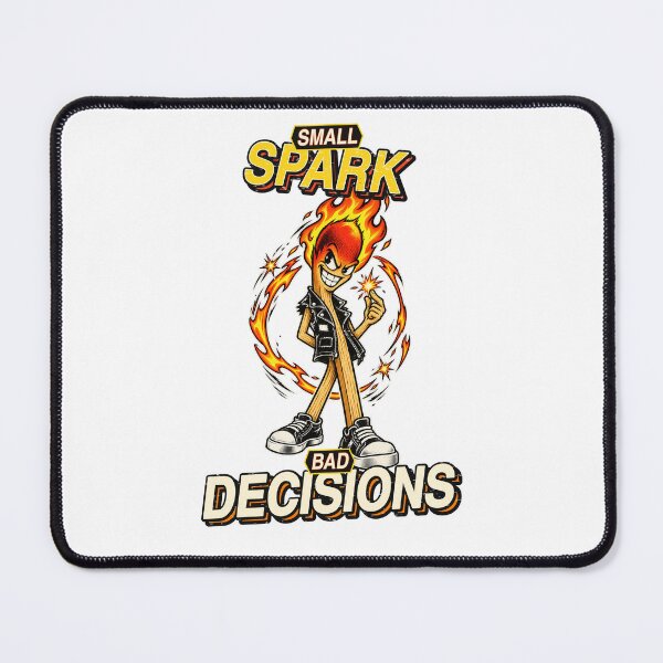 Item preview, Small Spark Bad Decisions Punk Matchstick Graphic designed and sold by RAX Mirth Studio.