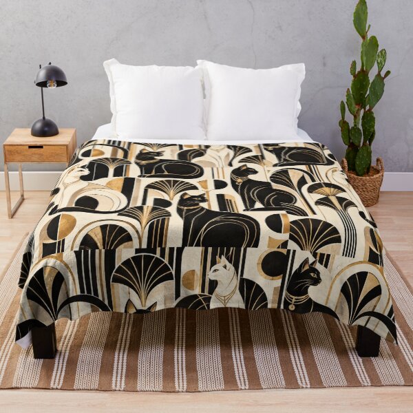 Item preview, Abstract Scandinavian Cat Silhouettes Floral Cat Design designed and sold by Aramdesing.