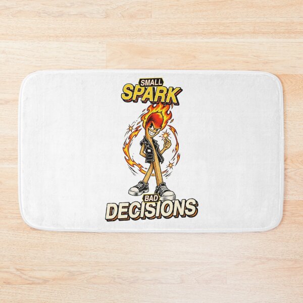 Item preview, Small Spark Bad Decisions Punk Matchstick Graphic designed and sold by RAX Mirth Studio.