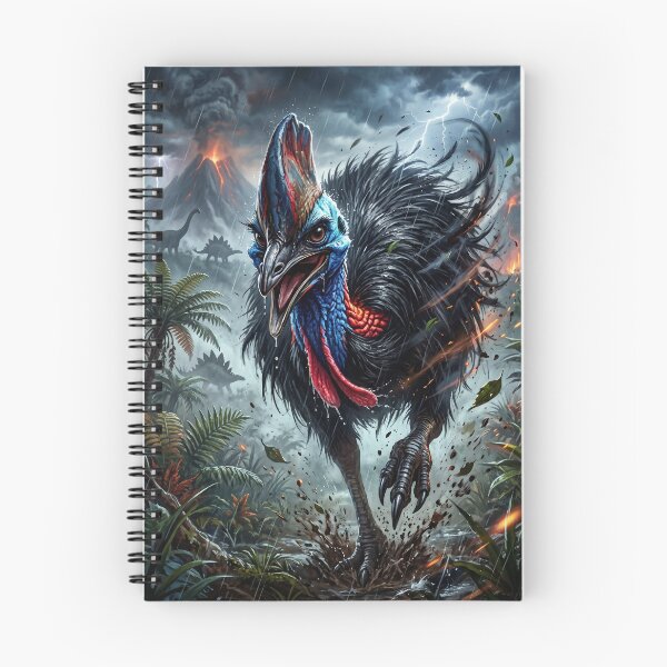 Item preview, Epic Cassowary in Volcanic Jungle Scene designed and sold by Lucid Dream Pixel.