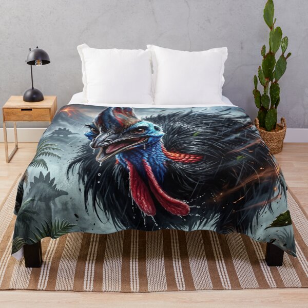 Item preview, Epic Cassowary in Volcanic Jungle Scene designed and sold by Lucid Dream Pixel.