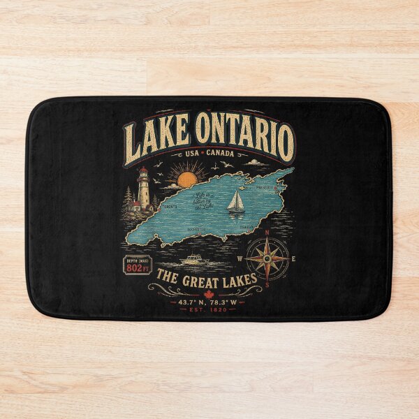 Item preview, Retro Style Vintage Lake Ontario designed and sold by PladypooZztrt.