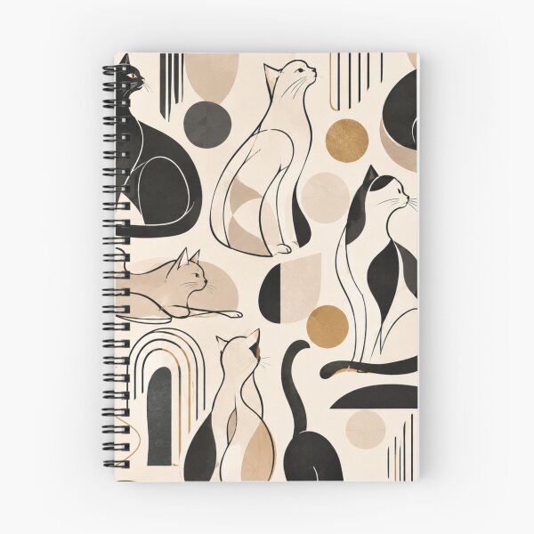 Item preview, Abstract Scandinavian Cat Silhouettes Floral Cat Design designed and sold by Aramdesing.