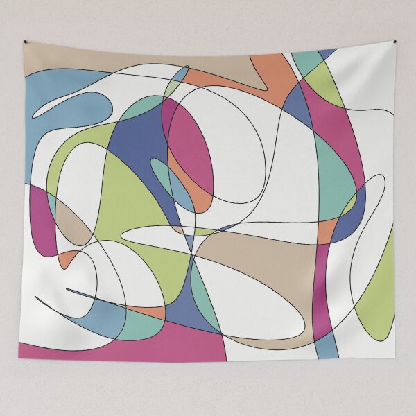 Item preview, Abstract Scribble No. 54 - Multicolor Expressive Line Art designed and sold by iampaulmorris.