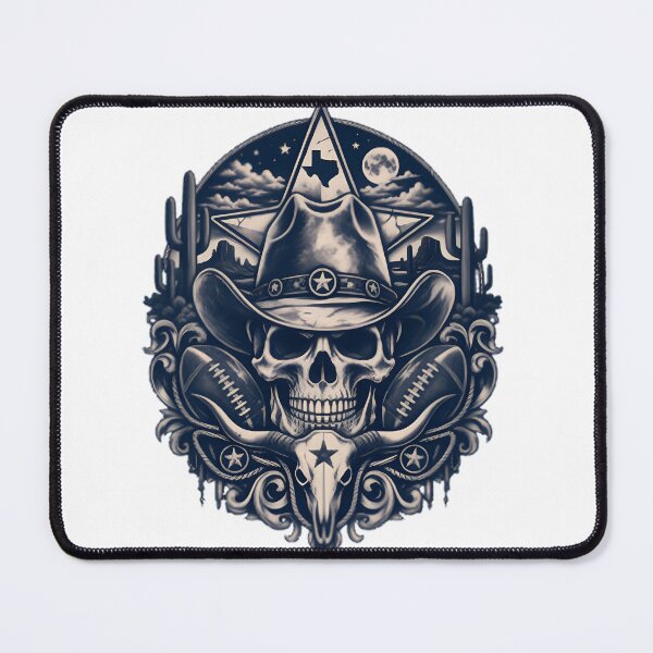 Item preview, Dallas Cowboys Inspired Western Football Skull Design for Sports Fans designed and sold by Outlifted.