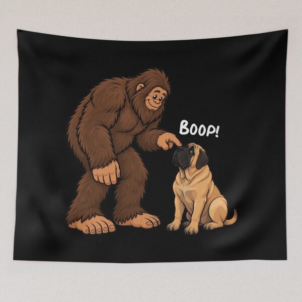 Item preview, Bigfoot and Mastiff Boop Fun Design Sasquatch designed and sold by rafaeltto.