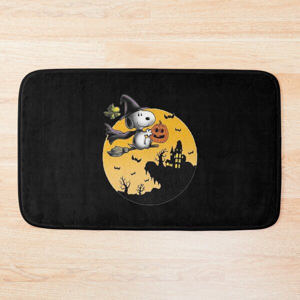 Item preview, Snoopy Witch Flying Broomstick Woodstock Bat Full Moon Halloween designed and sold by Dravienart.