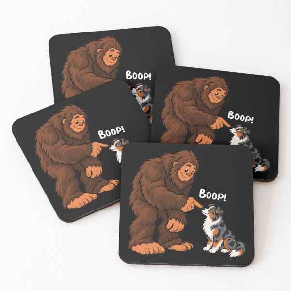 Item preview, Bigfoot and Miniature American Shepherd Boop Fun Design Sasquatch designed and sold by rafaeltto.