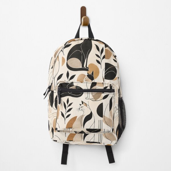 Item preview, Abstract Scandinavian Cat Silhouettes Floral Cat Design designed and sold by Aramdesing.