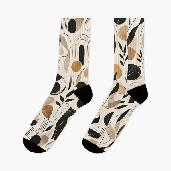 Item preview, Abstract Scandinavian Cat Silhouettes Floral Cat Design designed and sold by Aramdesing.