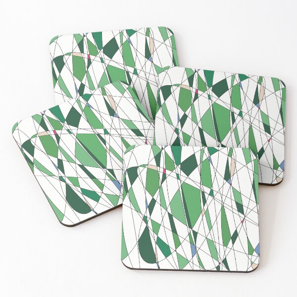 Item preview, Green Abstract Scribble Line Art No. 46 designed and sold by iampaulmorris.