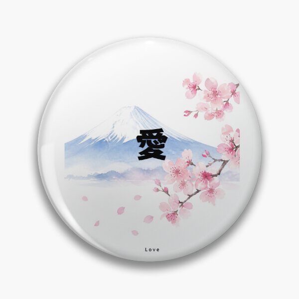Item preview, Ai - Love | Mount Fuji & Cherry Blossom | Japanese Design designed and sold by JapanMemoir.