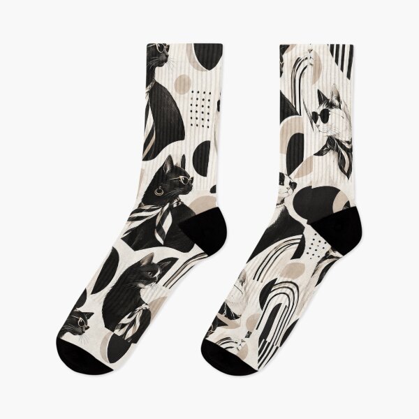 Item preview, Abstract Scandinavian Cat Silhouettes Floral Cat Design designed and sold by Aramdesing.