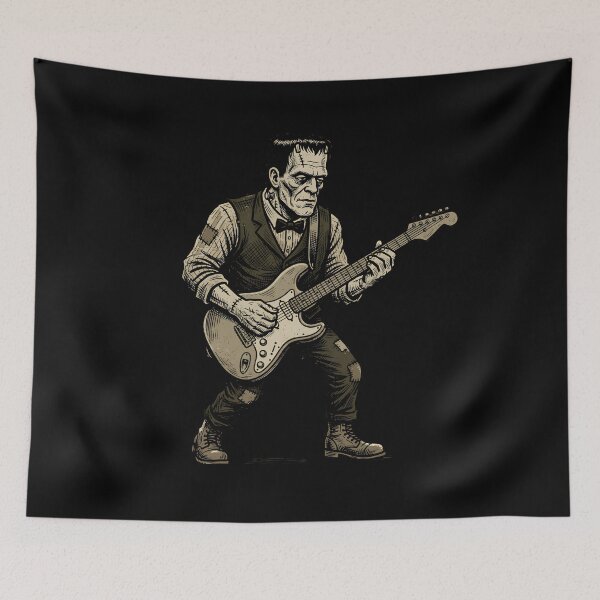 Item preview, Frankenstein-Playing-Guitar designed and sold by w66aboo.