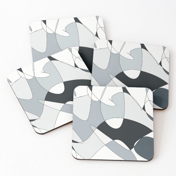 Item preview, Abstract Scribble - Energetic Grey & White Line Art designed and sold by iampaulmorris.
