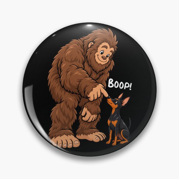 Item preview, Bigfoot and Miniature Pinscher Boop Fun Design Sasquatch designed and sold by rafaeltto.