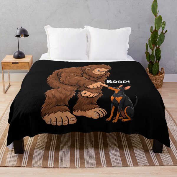 Item preview, Bigfoot and Miniature Pinscher Boop Fun Design Sasquatch designed and sold by rafaeltto.