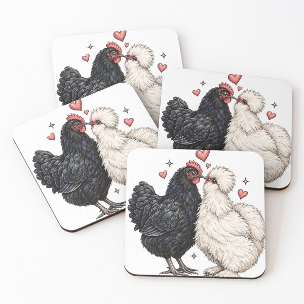 Item preview, Chickens Nuzzling In Love Cottagecore Farm Graphic designed and sold by VGAfanatic.