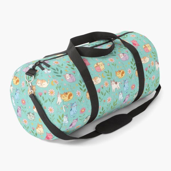 Item preview, Cute Kawaii Cats and Wildflowers Pattern – Pastel Whimsical Cat Garden designed and sold by Mousy17.