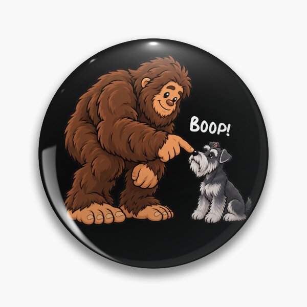Item preview, Bigfoot and Miniature Schnauzer Boop Fun Design Sasquatch designed and sold by rafaeltto.