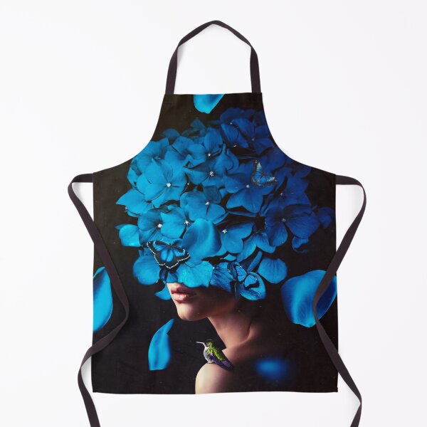 Item preview, The Midnight Bloom Eclipse: Surreal Blue Floral Art Print  designed and sold by seamless.