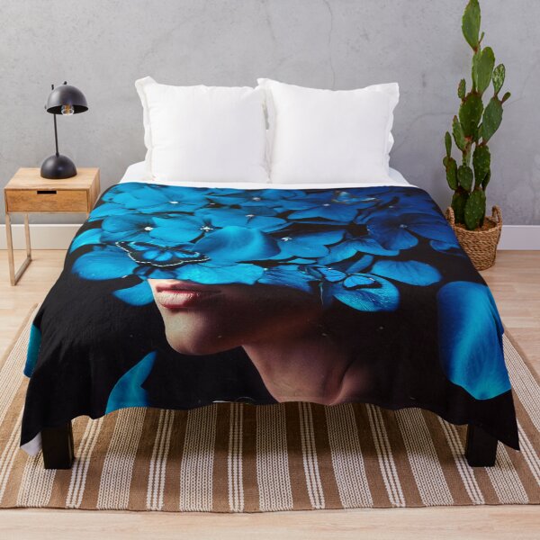 Item preview, The Midnight Bloom Eclipse: Surreal Blue Floral Art Print  designed and sold by seamless.