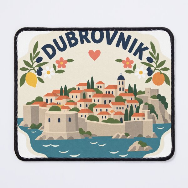 Item preview, Dubrovnik Croatia Travel Souvenir Modern Folk Art designed and sold by VisualArtsOasis.