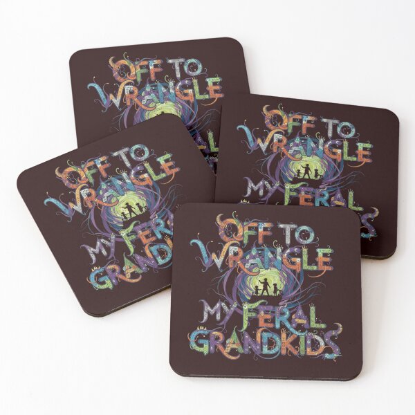 Item preview, OFF TO WRANGLE MY FERAL GRANDKIDS designed and sold by SkrabinhoArt.